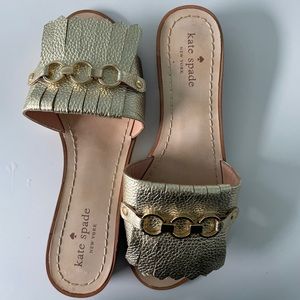 Kate Spade Brie Metallic Gold Sandals
